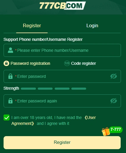 777CB Game APK Registration