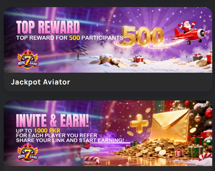 WIN7 Game Download APK Referral bonuses