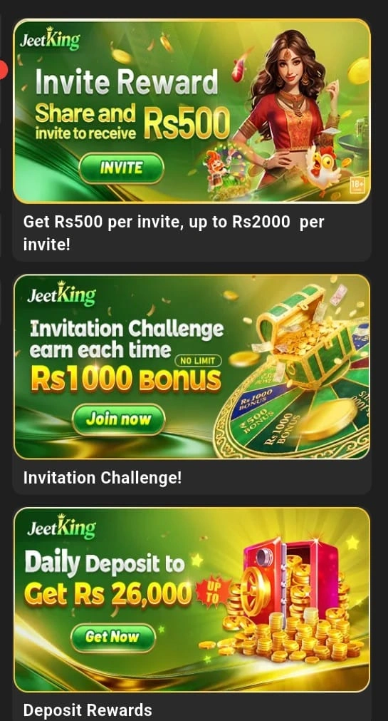 JeetKing Game bonuses and commissions