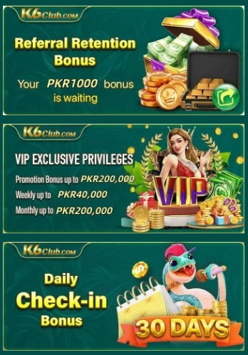 K6Club Game bonuses