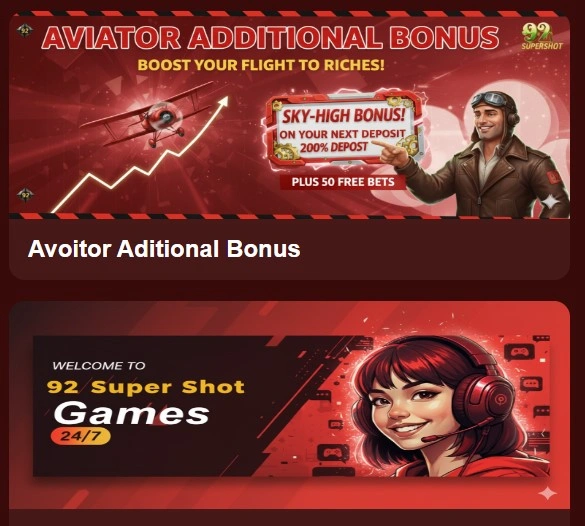 92Super game bonuses