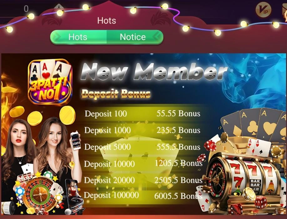 3 Patti No 1 Game Bonuses